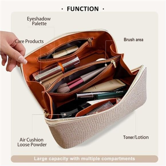 Glitter Makeup Bag Organizer - Picture 3 of 6